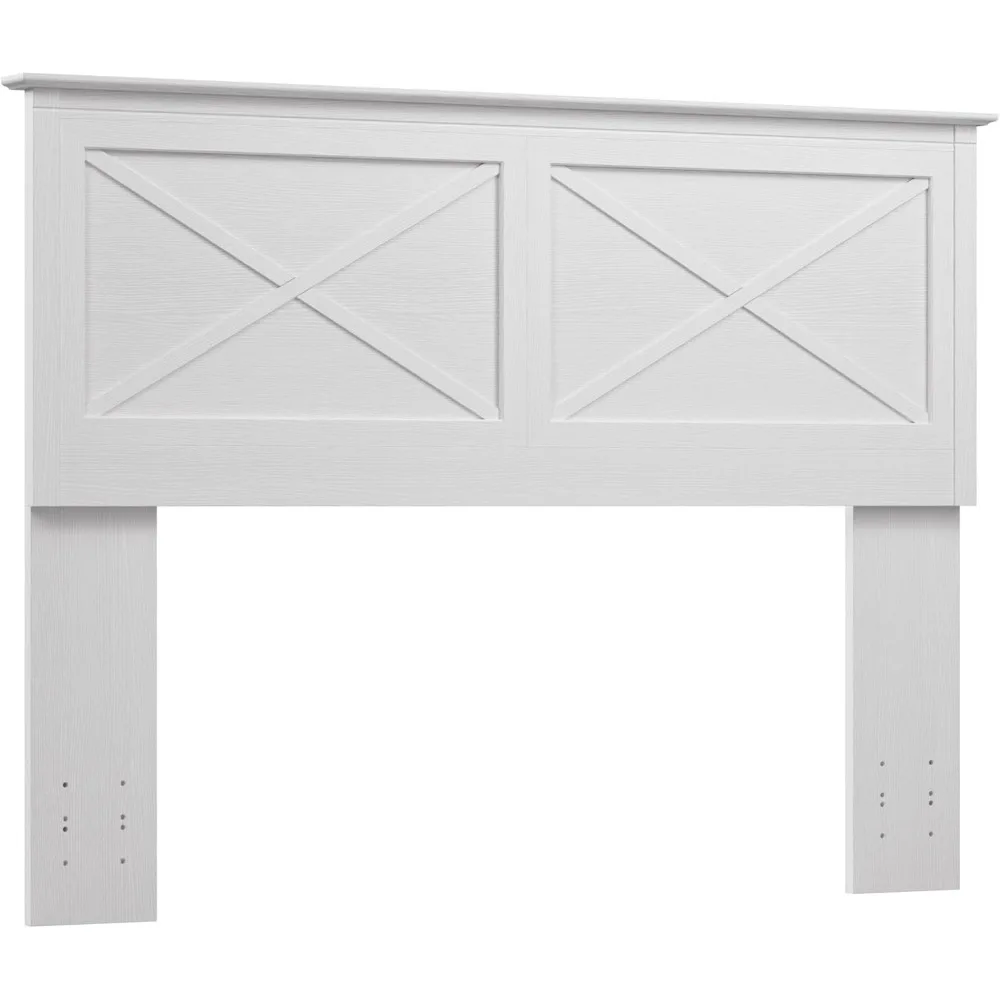 บุชโฮม หัวเตียงขนาด 65 นิ้ว แบบเต็ม/ควีนไซส์, เฟอร์นิเจอร์ห้องนอน, คอลเลกชันคีย์เวสต์, ไม้โอ๊คสีขาวบริสุทธิ์