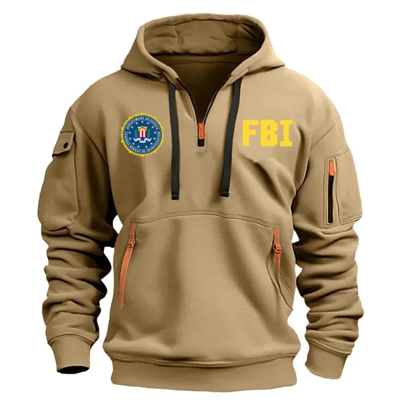 

2026 Fashion Zipper Men/Women's Hooded Coat - Unique Style, Casual Half-Zip Design, Long-Sleeved Hooded Fitness Sweatshirt