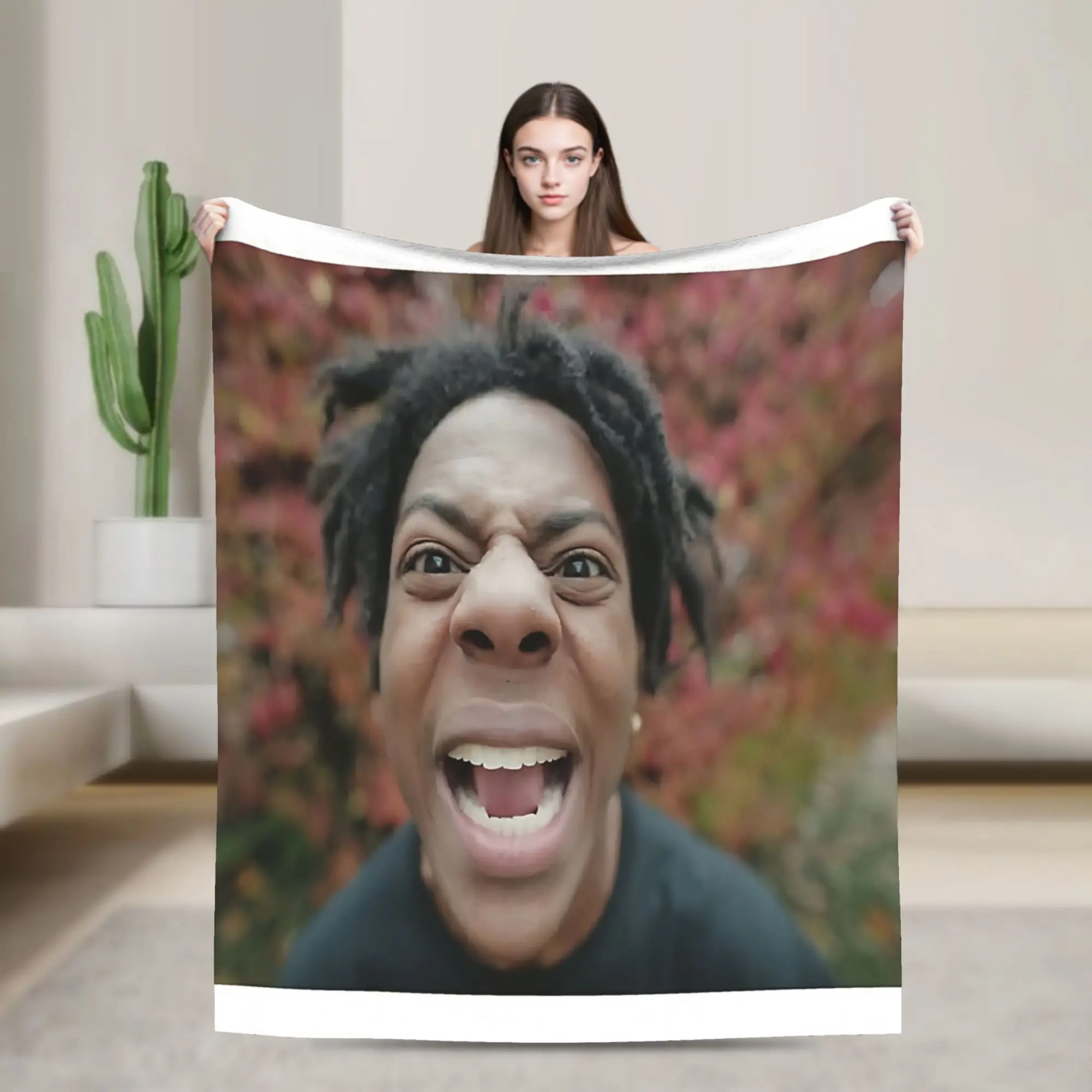 IShowSpeed Funny YouTuber Super Warm Blankets  Camping Plush Throw Blanket Street Trend Outdoor Flannel Bedspread Sofa Bed Cover