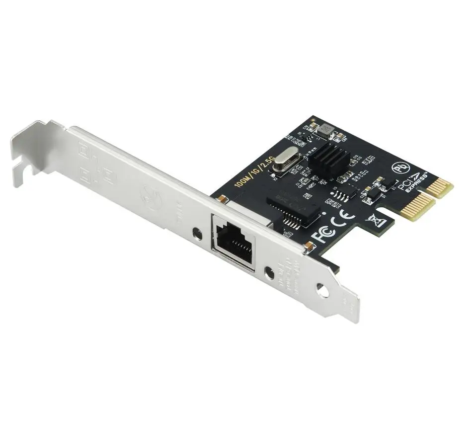 RTL8125 2500Mbps Network Card Ethernet Server Gigabit LAN Adapter RJ45 Ports NIC PCI-E X1 For PC Win7/8/10/11 100M/1G/2.5G