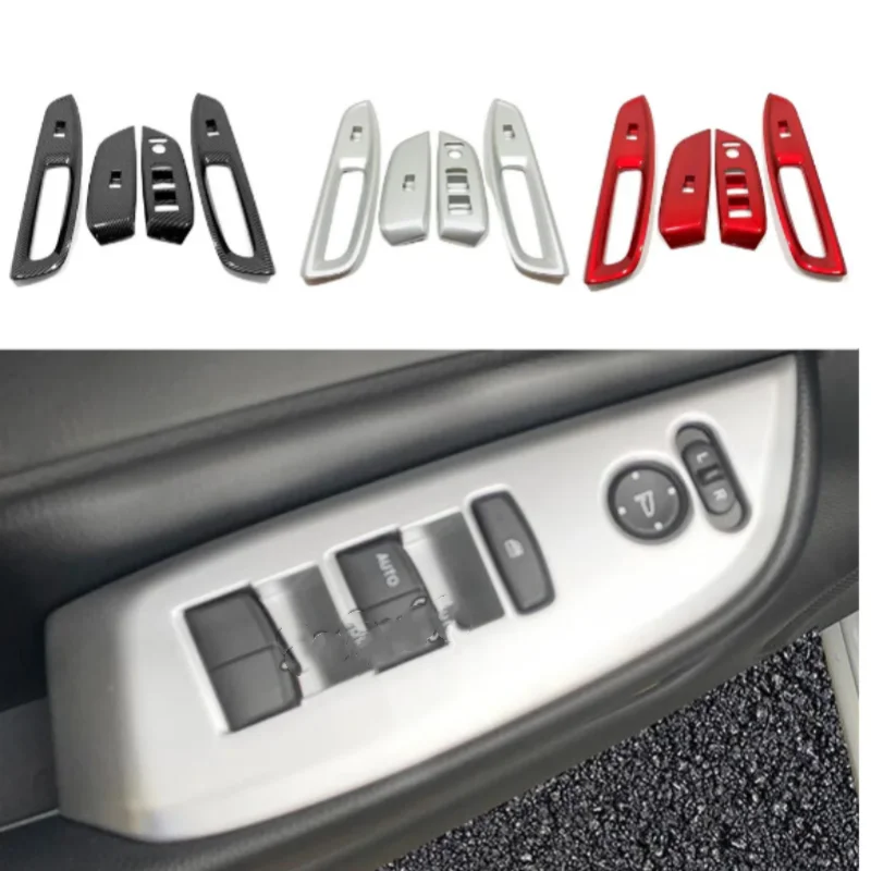 

For Honda Fit Jazz 2020 - 2024 ABS/ Armrest Handrail Inner Door Window Glass Switch Panel Cover Trim Frame