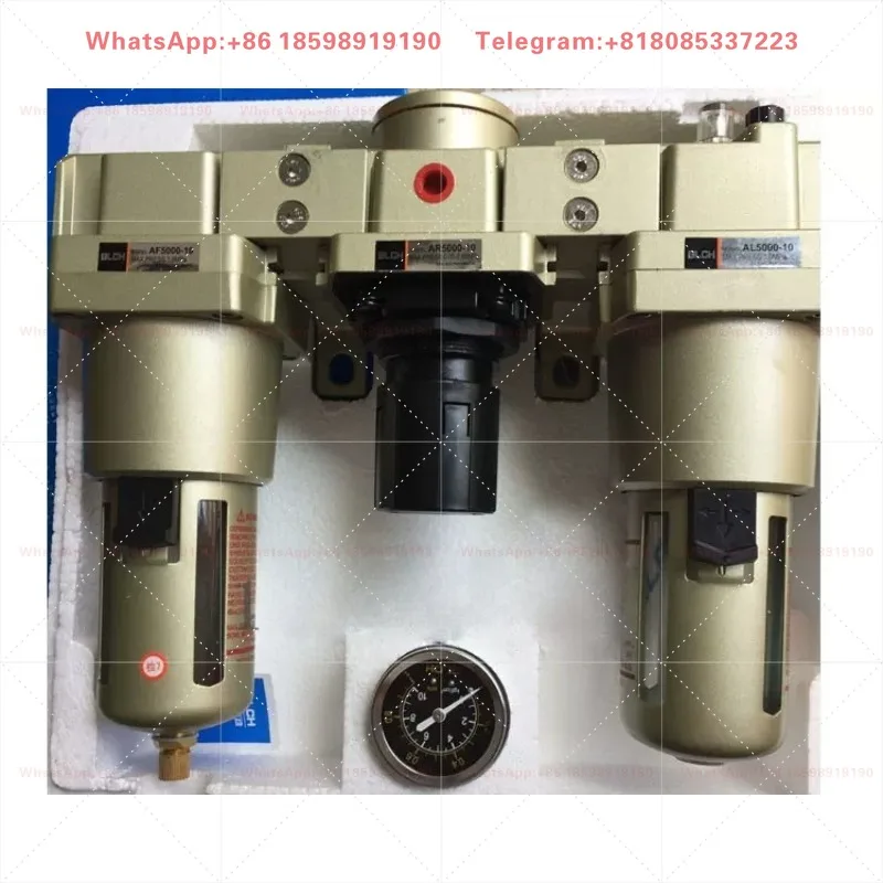 Pneumatic Air Source Treatment Filter Regulator Lubricator 3 Unit Combo AC4000-04 AC5000 Industrial Air Control Parts