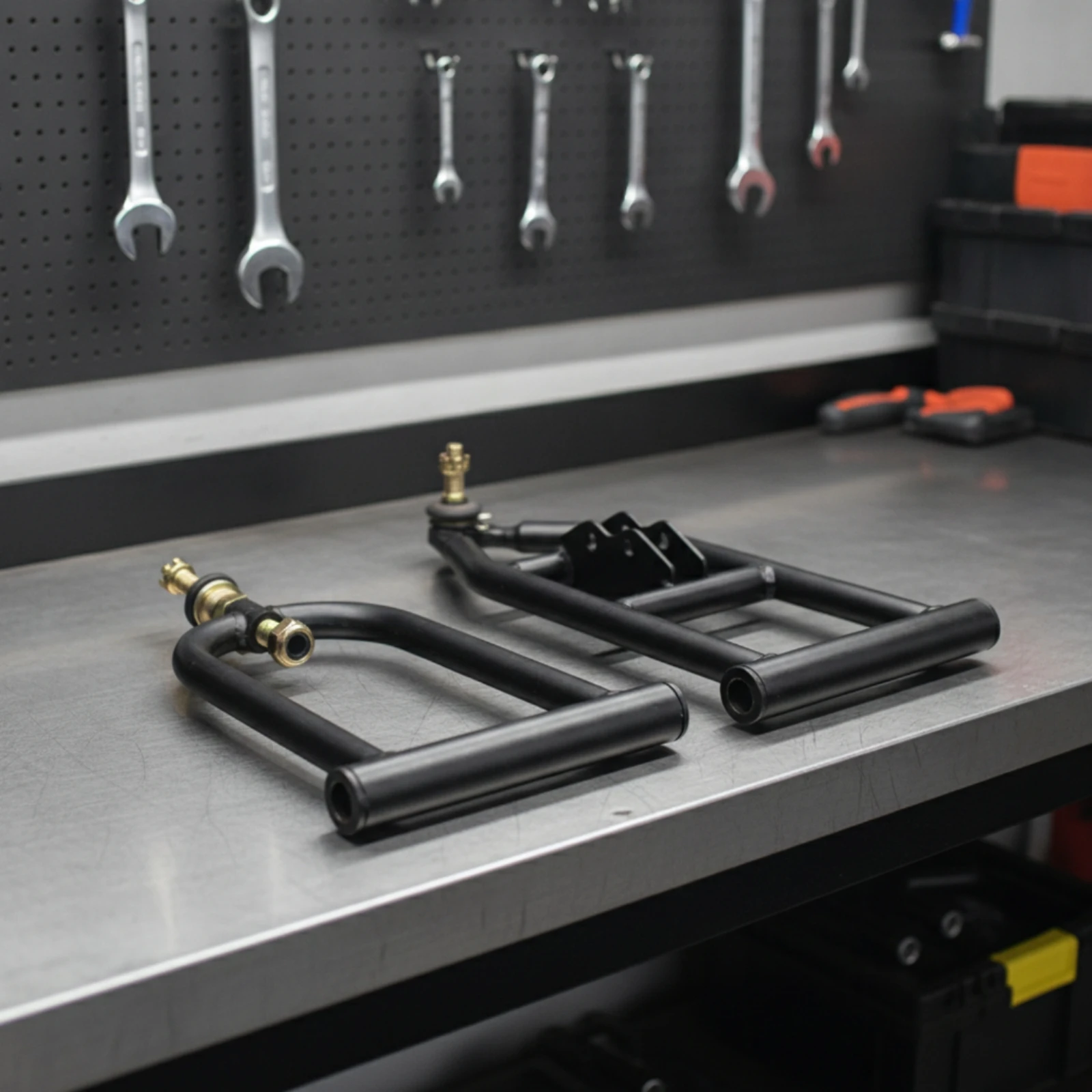 Front Front-End Swing Arms 340mm Swing Arms with Ball Joints Lower Control Arm with Ball Joint Stable Parts Black Metal