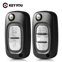 KEYYOU Filp Remote Key Shell Case 2/3 Buttons For Renault Clio 3 Kangoo Master Modus Twingo 2006-2016 Replacement Uncut Blade