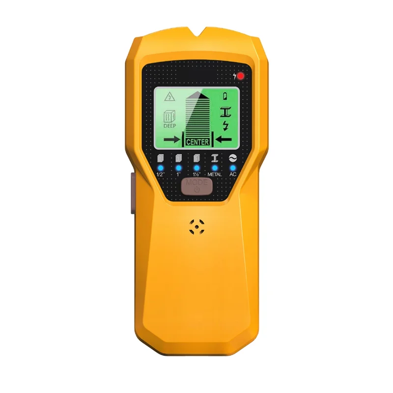 

【PUBLICITY】5-In-1 Wall Metal Detection Instrument Metal Current Wire Wood Handheld Detector Stud Post Wall Scanner Yellow