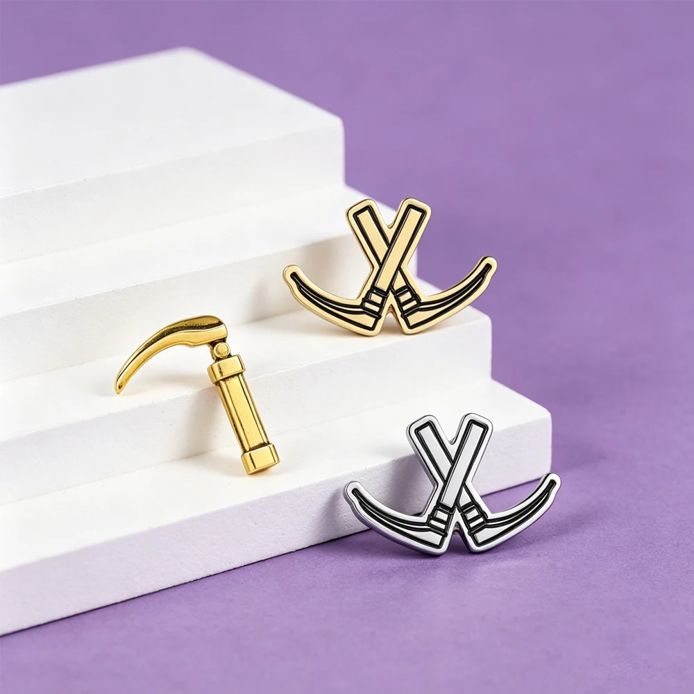 Medical Laryngoscope Intubation Enamel Brooch Metal Medical Ear Nose Throat Department Cuff Badge Medical Themed Jewelry Gift