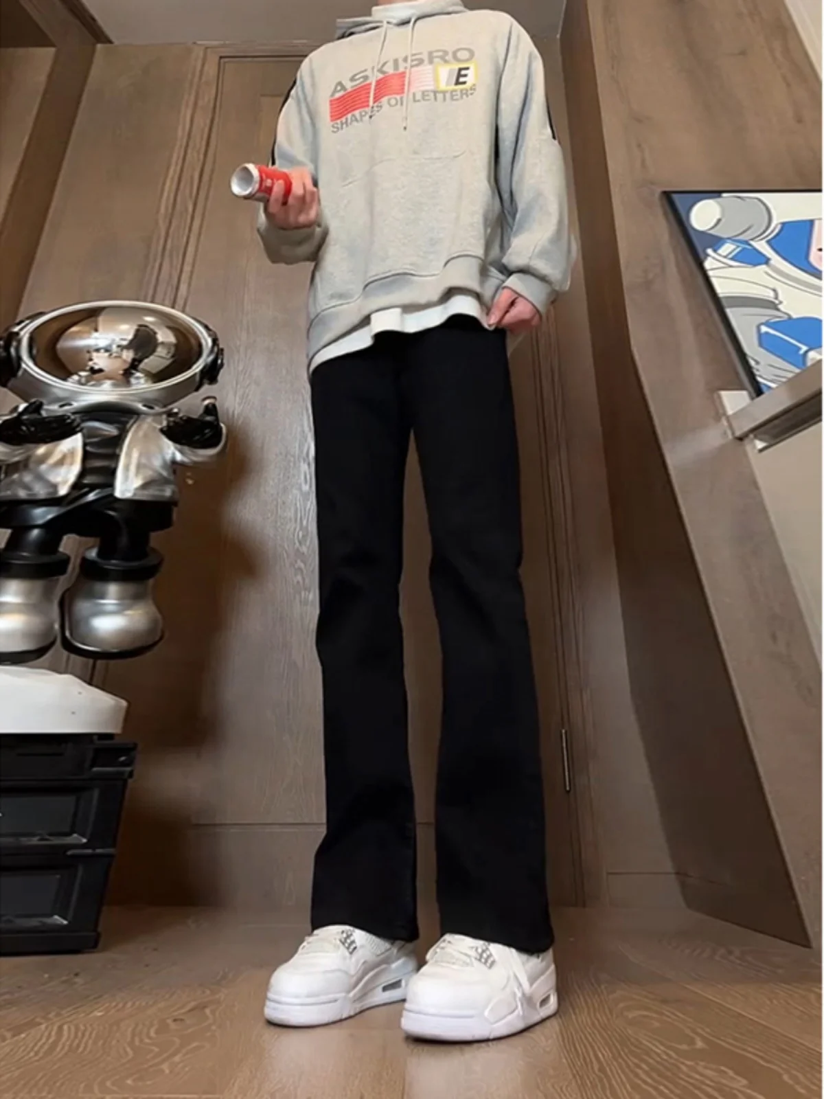 

Мужские джинсы Pure Bla Soft Straight Leg Slim Fit: брюки Clean Fit в американском стиле High Street, не облегающие, с легким клешем