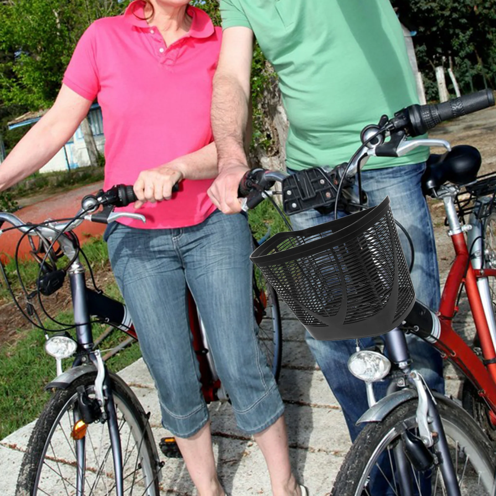 

Plastic Bicycle Basket for Front Or Rear Mounting Strong Load Bearing City Ride Commute Storage Solution Mobility Scooter