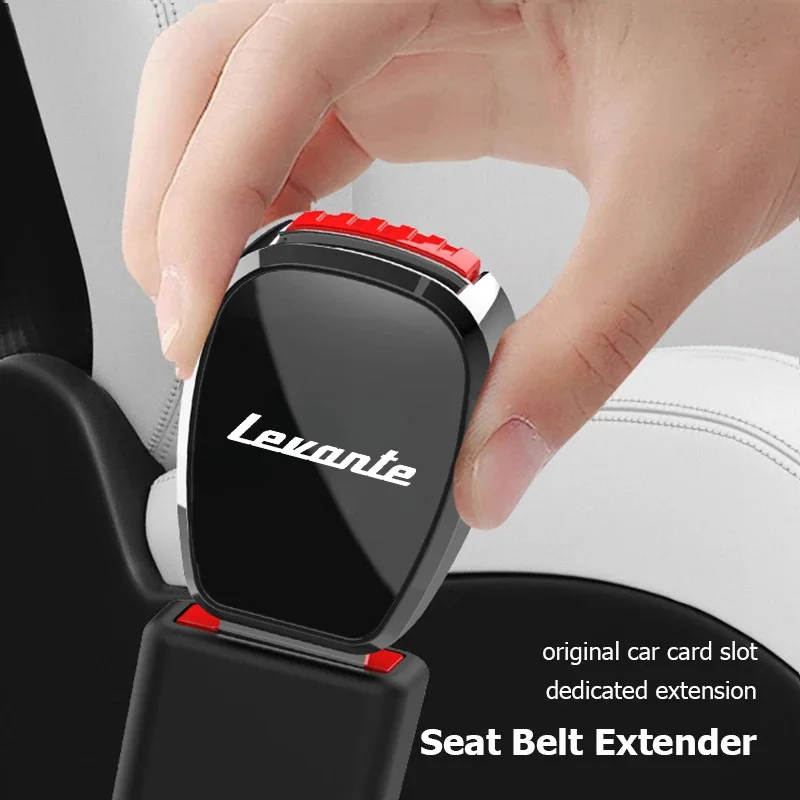 Car Seat Belt Extender Clip Buckle Universal Zinc Alloy Safety Belt Extension Insert Lock Socket for Maserati Levante GT Ultima