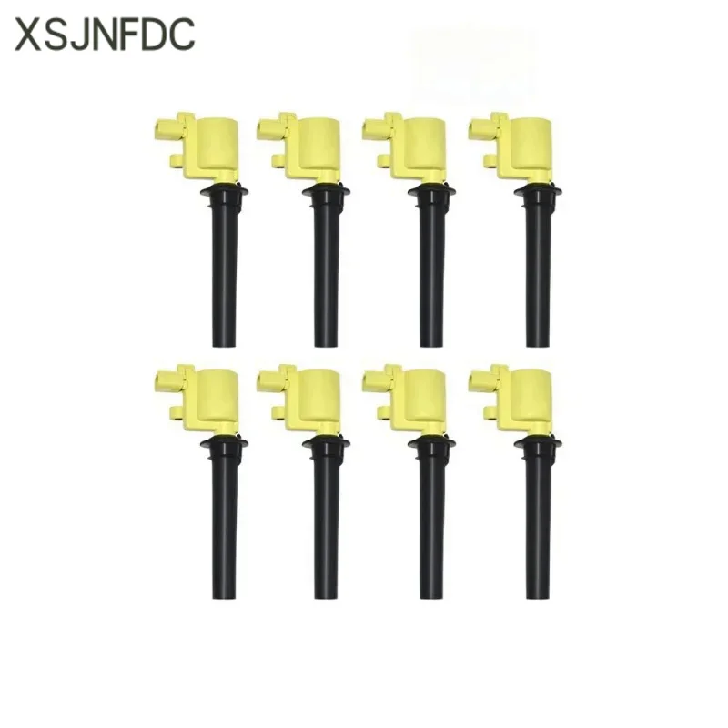 Yellow Ignition Coils 6G33-12A366-CA 9G33-12A366-AA 3 Pins Ignition Coil For Aston Martin DB9 Vantage V8 4.2L 4.3L 4.7L 2005