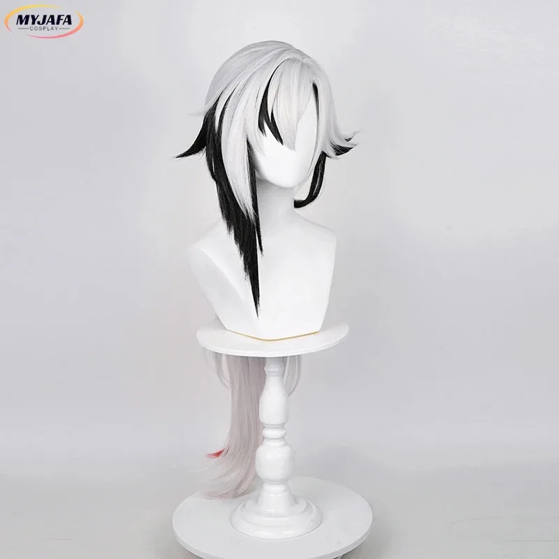 

CyNew Shin Arlecchino Косплей Парик Игра Fontaine Длинный Белый Черный Красный Микс Термостойкие Синтетические Волосы Аниме Парики + Кепка Для Парика