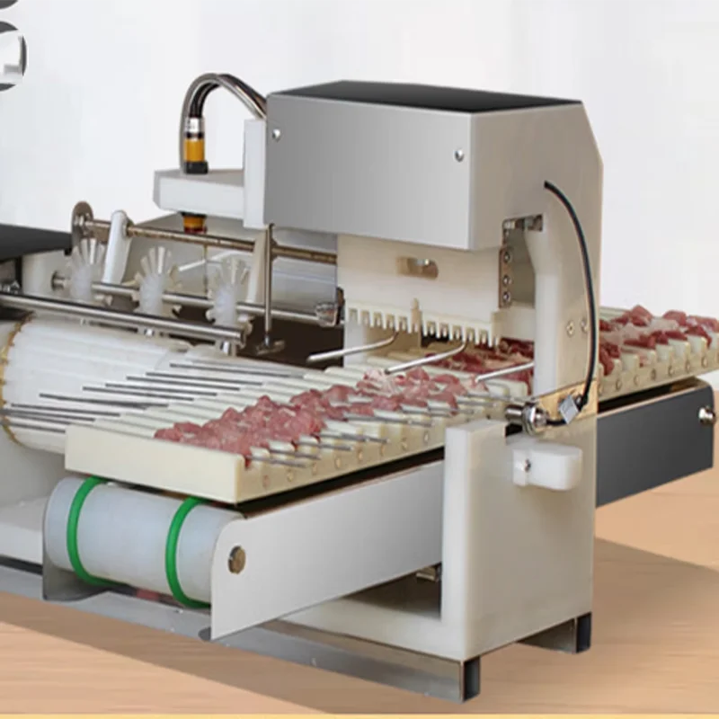 Tabletop Pneumatic Meat Skewer Stringing Machine Stainless Steel   Multi-Functional Kebab Processing Machine