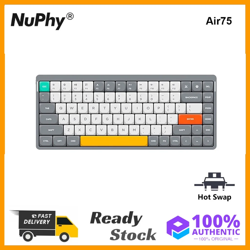 

Nuphy Air75 Mechanical Keyboard 75% Low Profile Nuphy Air 75 Wireless Keyboard Bluetooth 5.0 2.4g Wired Connection Compatible