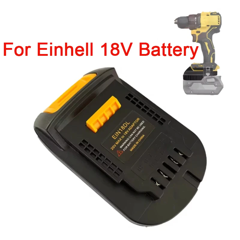

Адаптер для аккумулятора инструмента для электрической дрели Dewalt 20 В, аксессуары для электроинструментов, преобразователь для литий-ионных аккумуляторов Einhell 18 В