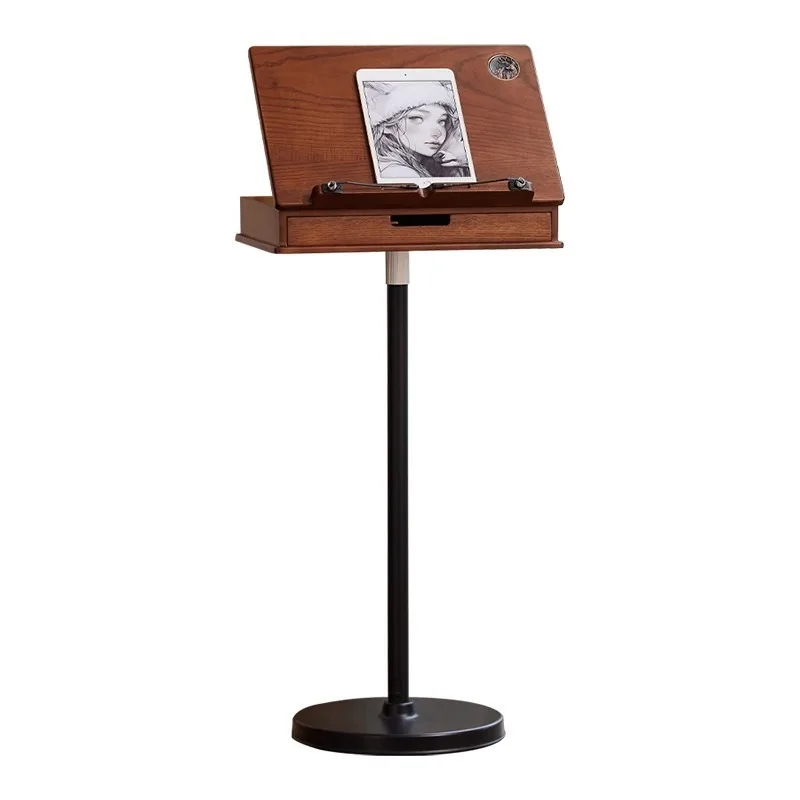 American retro floor-to-ceiling wooden easel, drawing board multi-functional solid wood