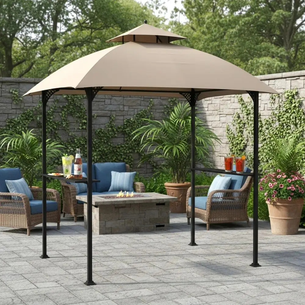 Replacement Top Cover for Windsor Grill Gazebo - Classic Sand, Riplock 350