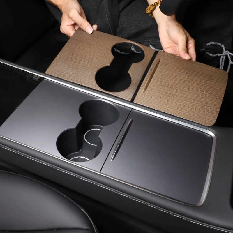 

Center Console Cover For Tesla Model 3 Y Central Control Armrest Panel Trim ABS Carbon Fiber Car Interior Accessories 2021-2023