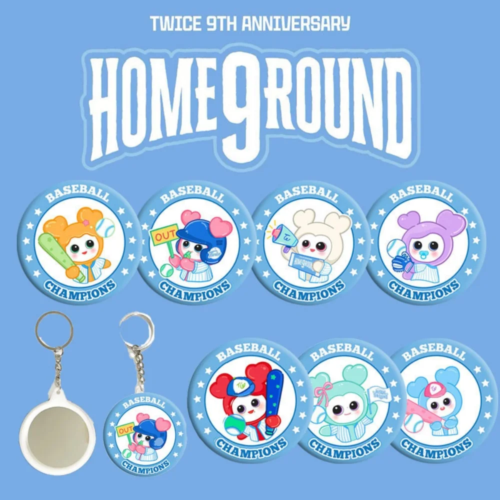 Kpop TZUYU Mirror Keychain Cartoon Broothes Pendant Keyring DAHYUN MINA JIHYO SANA MOMO JEONGYEON NAYEON Backpack Accessories