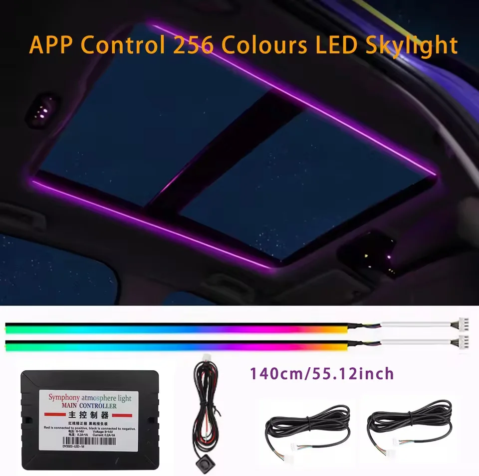 

General atmosphere lighting for automobiles decorative sunroof enhancing interior atmosphere Hidden acrylic light strip inside