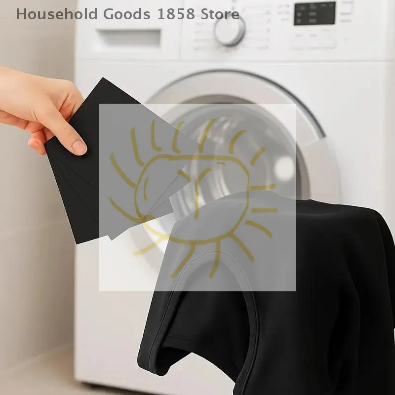 

5-30pcs Clothing Brightening Sheets Laundry Black Color Enhancer Sheets For Dark & Black Fabrics Laundry Paper Prevents Fading