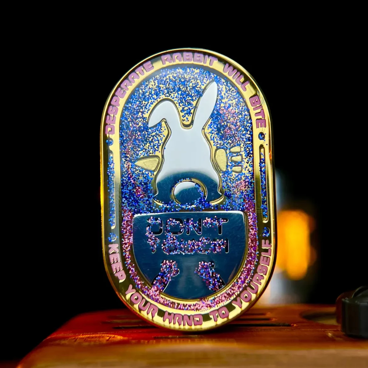 MOT Grumpy Rabbit Colorful Sealed Crystal Fidget Slider EDC Fidgeting Toys Sensory Anti Stress Fidget Spinner Toys