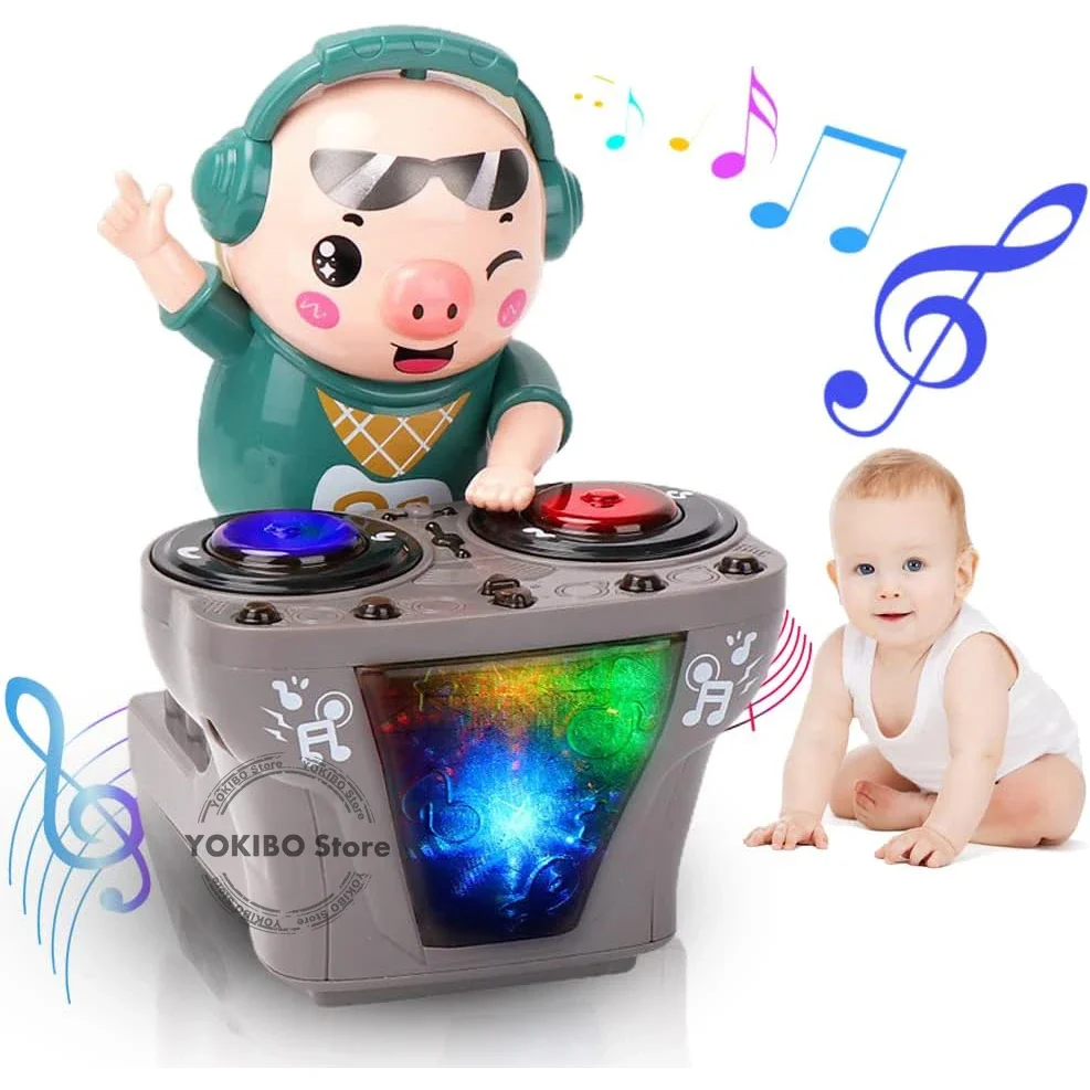 

Музыкальные игрушки, DJ свинка, детская игрушка-свинка с музыкой, танцевальные игрушки, детские игрушки от 6 до 12 месяцев, 18 месяцев