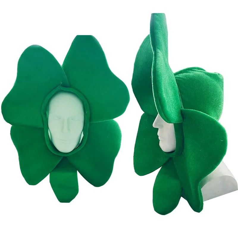 

Irish Festival Creative Headgear Headwear Party Performance Four-leaf Clover Hat St. Patrick's Day Green Top Hat