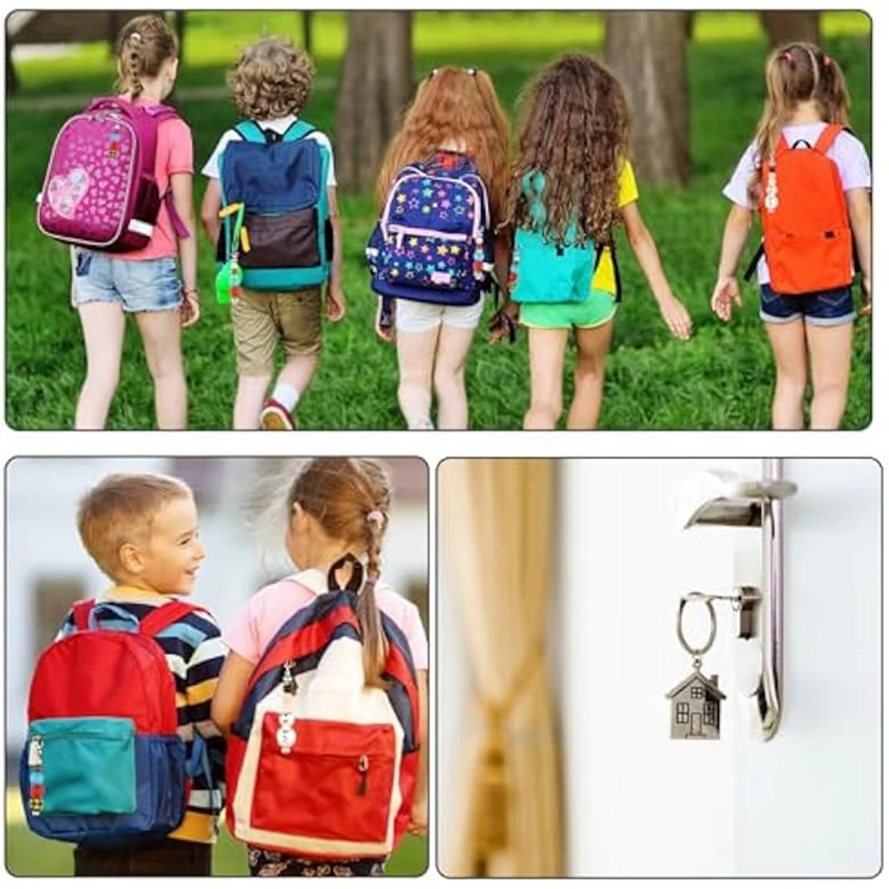 50 шт. пустые бусины для брелоков, металлические бусины для самостоятельного изготовления брелоков, съемная цепочка для ключей, аксессуары для изготовления