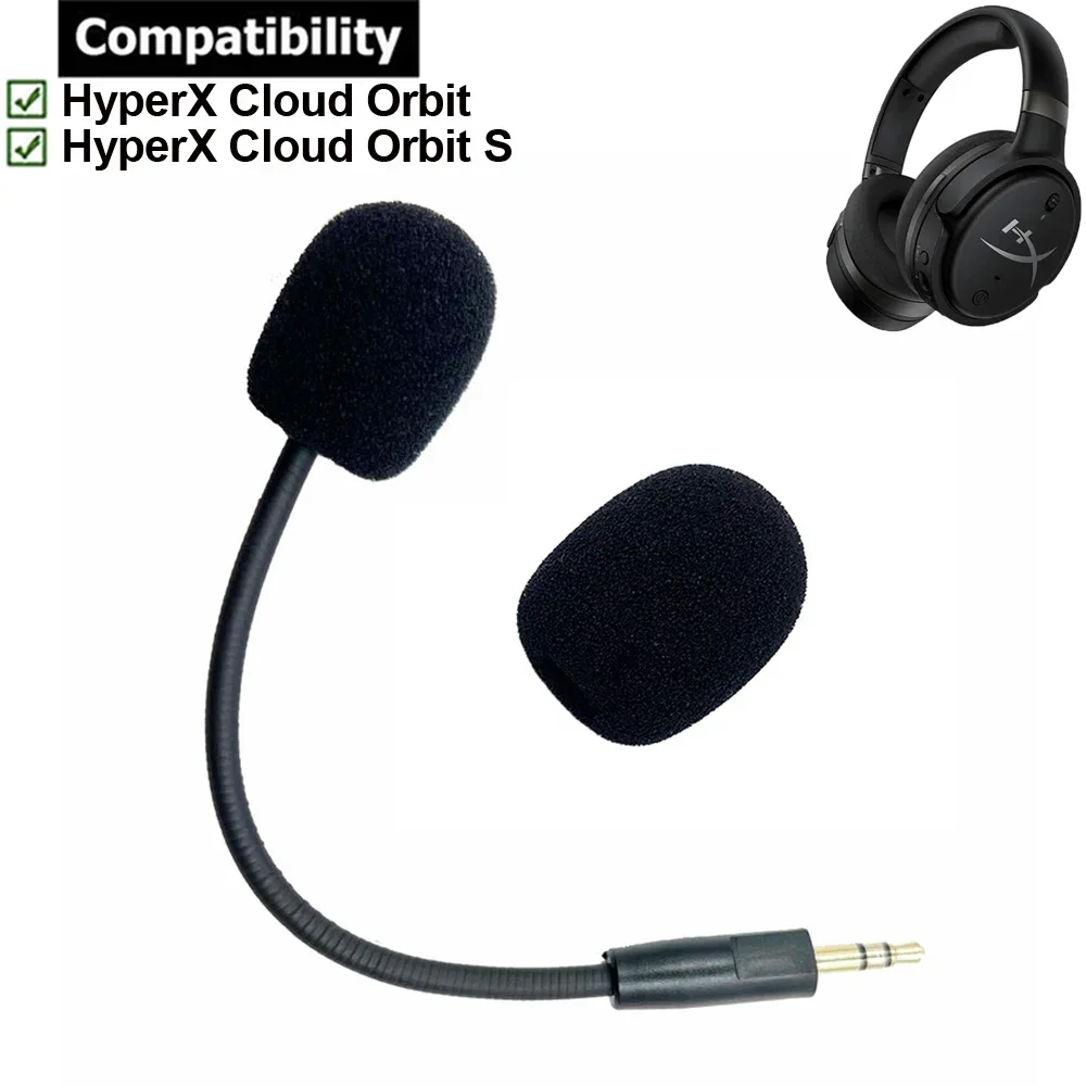 

Replacement high quality Mic 3.5mm Aux Microphone Suitable for Kingston HyperX Cloud Orbit S Headsets Gaming Headphones