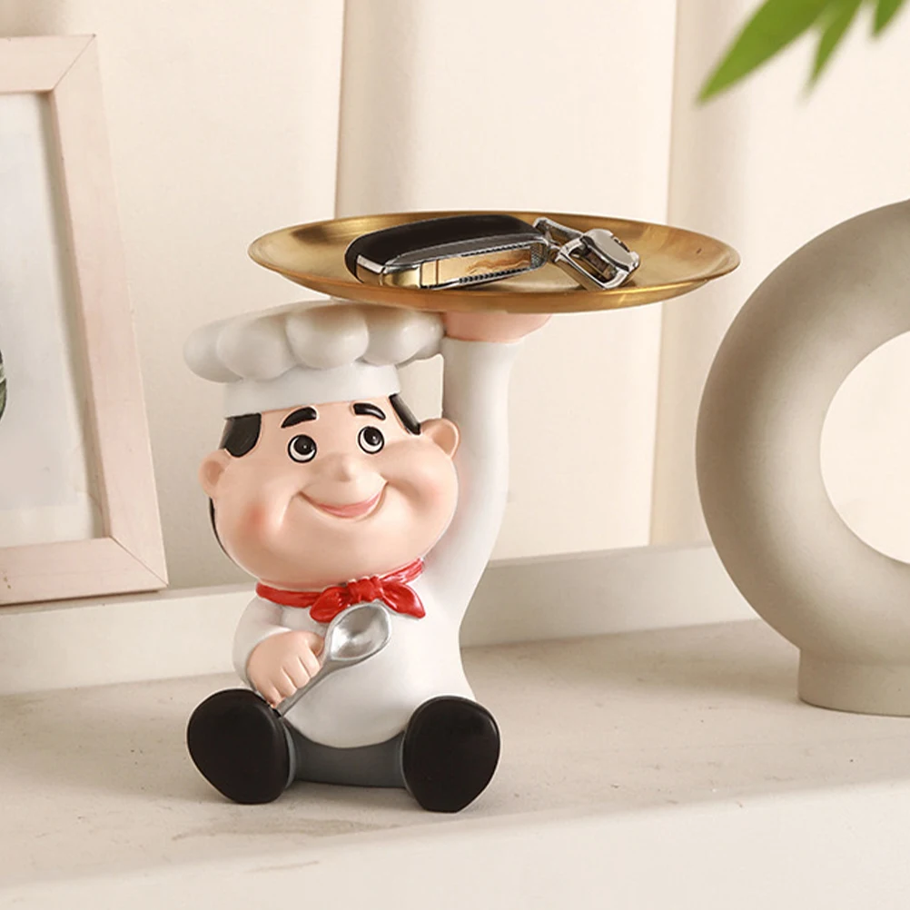 

Entryway Chef Storage Tray Home Decor Jewelry Plate Drawer Resin Display Holder