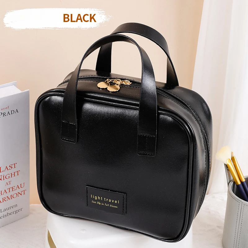 حقيبة مستحضرات تجميل نسائية جديدة سعة كبيرة حقيبة يد محمولة للسفر مقاومة للماء حقيبة تخزين للسفر والأعمال حقيبة تواليت متعددة الوظائف