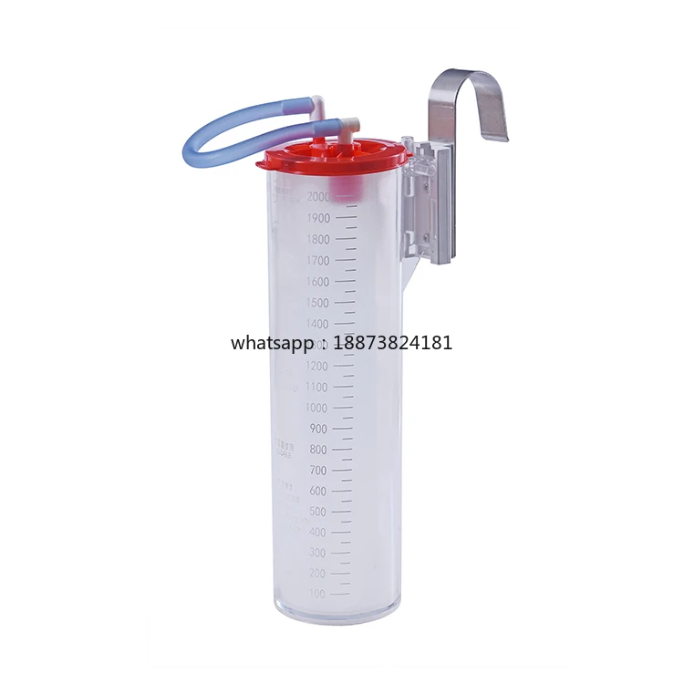 Recipiente suave desechable para recoger residuos quirúrgicos médicos, revestimiento de recipiente de succión sellado de seguridad desechable, 1000ml, 2000mlf