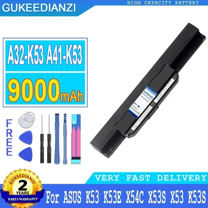 9000mAh GUKEEDIANZI Battery A32-K53 A41-K53 For ASUS K53 K53E X54C X53S X53 K53S X53E X53SV X53U X53B A42-K53 K43S K43SV K43