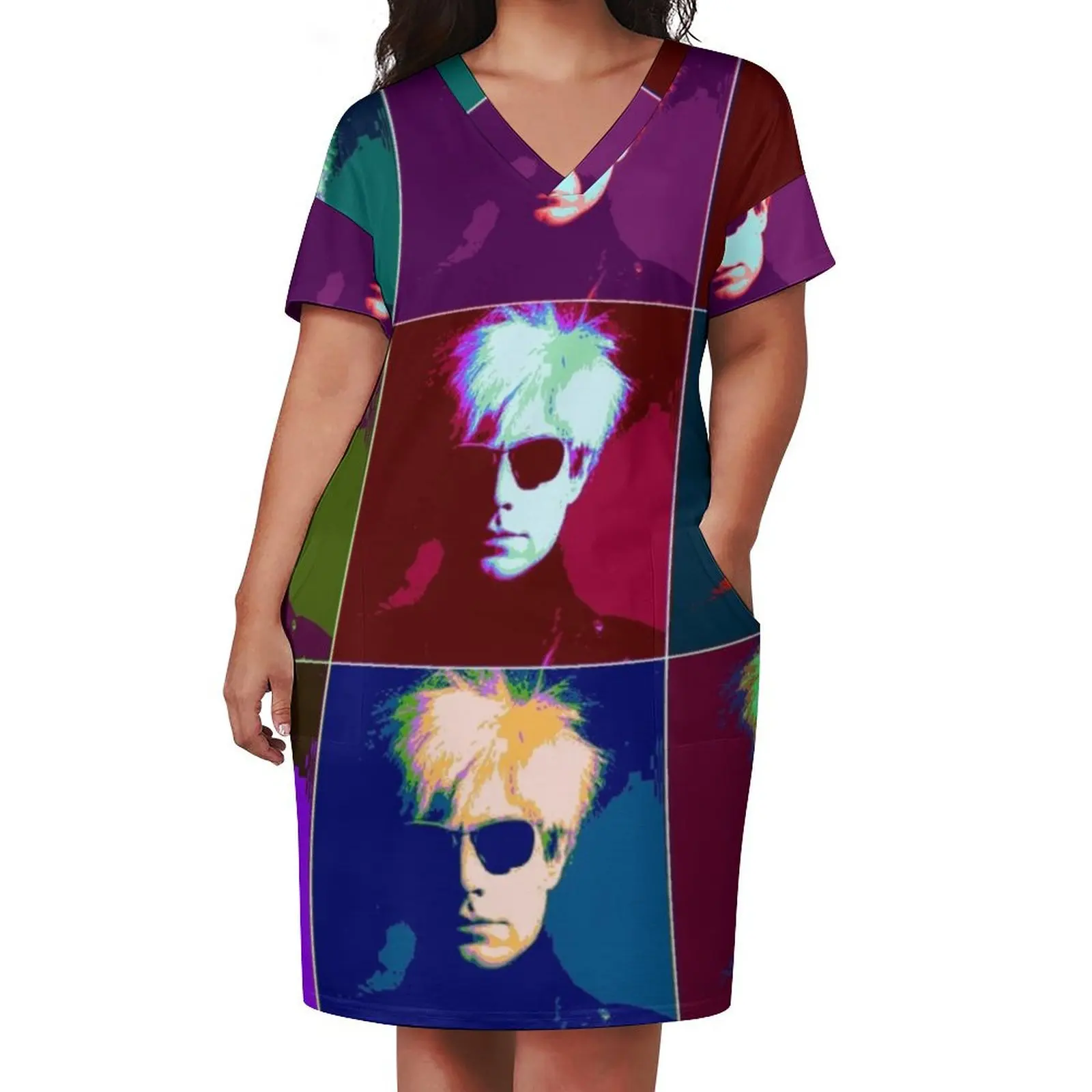 Andy Warhol Pop Art Loose Pocket Dress clothes for woman fairy dress