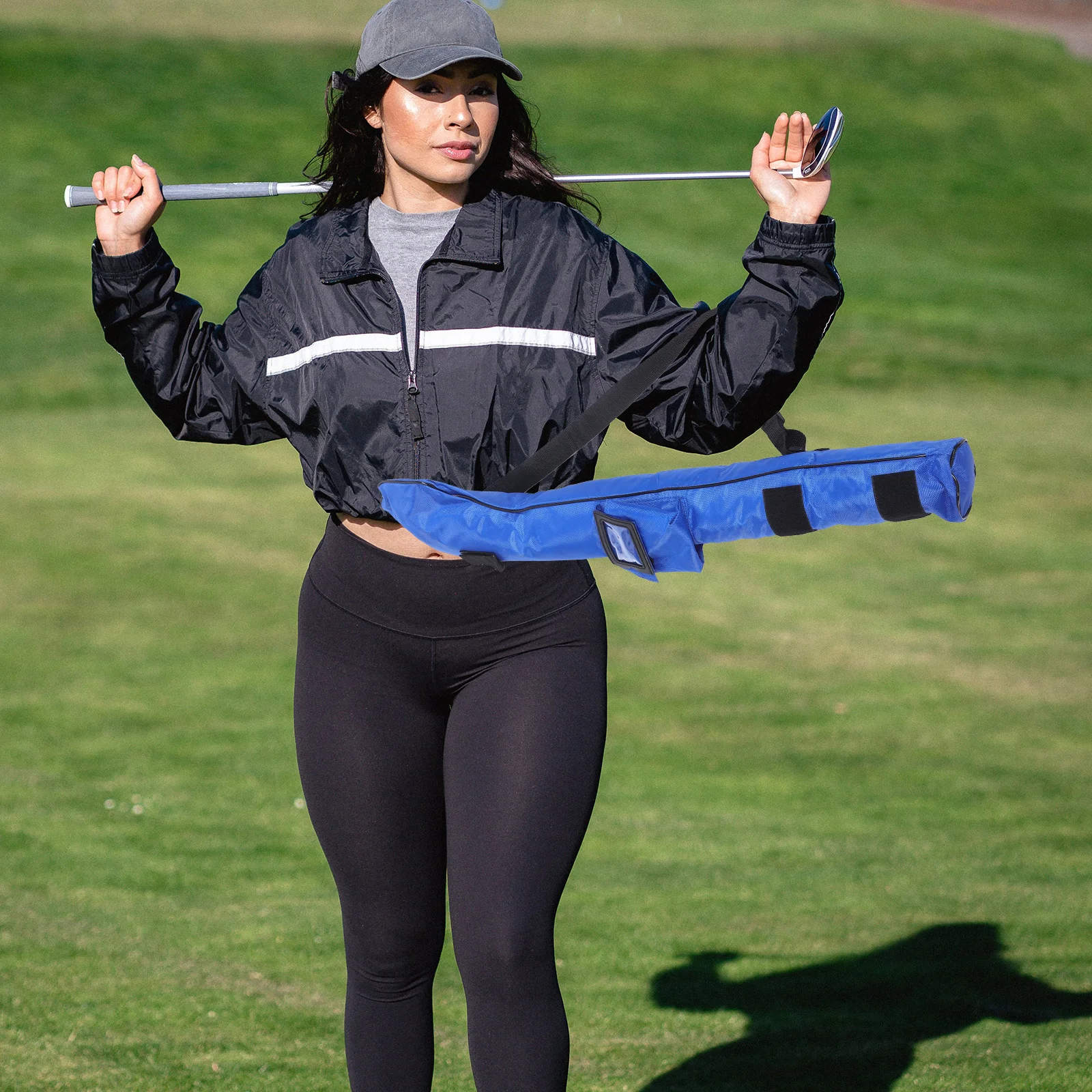 Golf Bag High Quality Nylon Wear Resistant Material Secure Zipper Closure Adjustable Shoulder Strap Outdoor