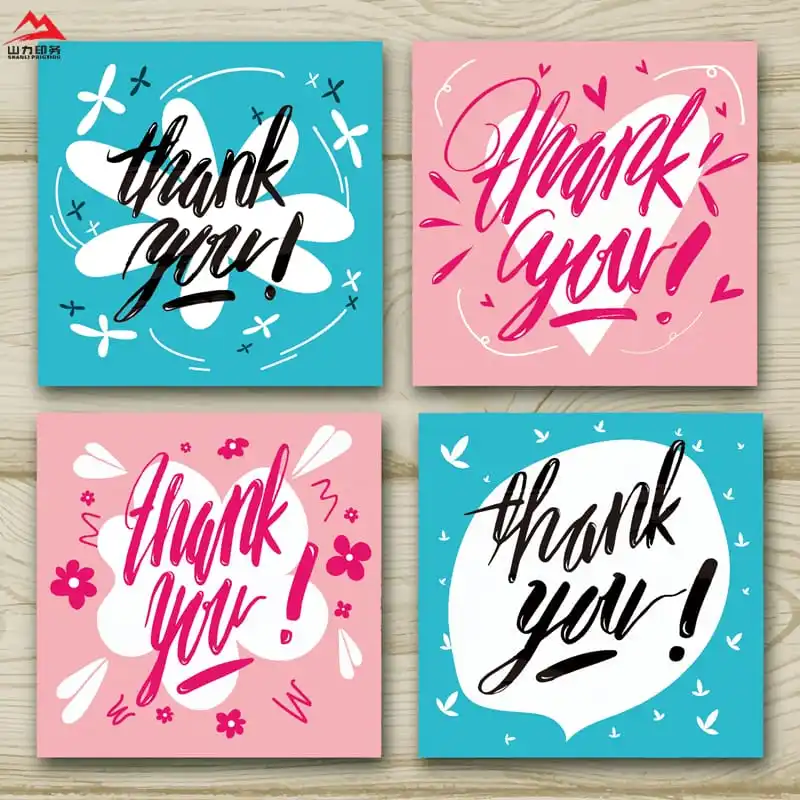 

200 pieces (custom)Hot Sales Paper Printing Greeting Customized Logo Cards Purchase Thank You Cards Luxury