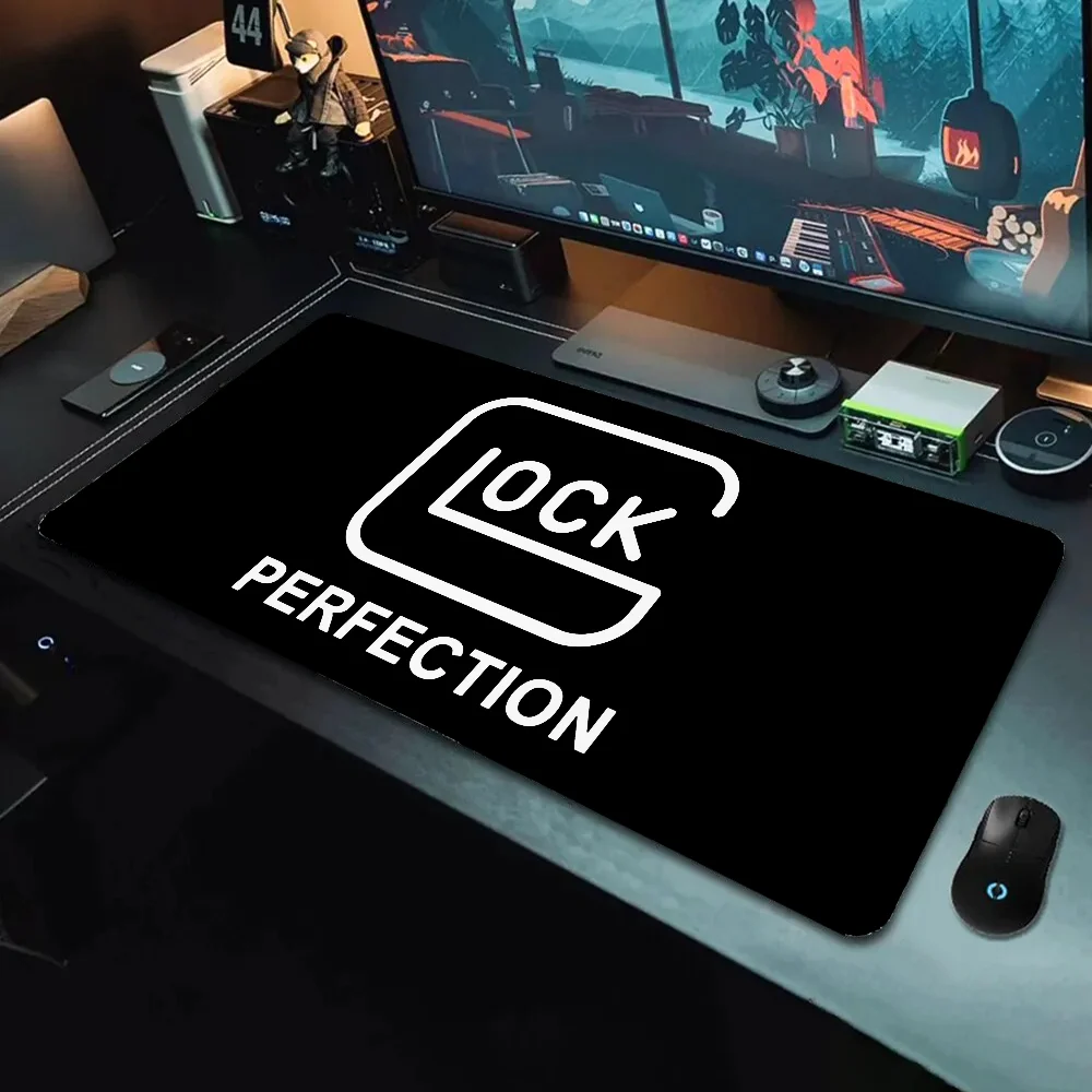 

GLOCK Mousepad Gaming Mouse Pad Kawaii Pc Cabinet Games Desk Mat Computer Desks Office Accessories Gamer Keyboard Mats Xxl