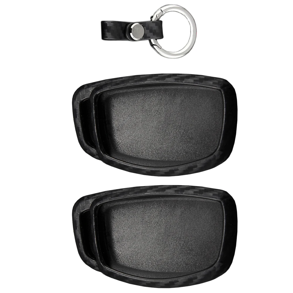 Carbon Fiber Key Fob Chain Case Cover For Hyundai Tucson Elantra Sonata Ioniq 2015-2019 Car Accessories view 2