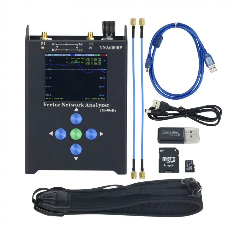

1M-6GHz Portable Vector Network Analyzer VNA Analyzer with Display Aluminum Shell VNA6000P