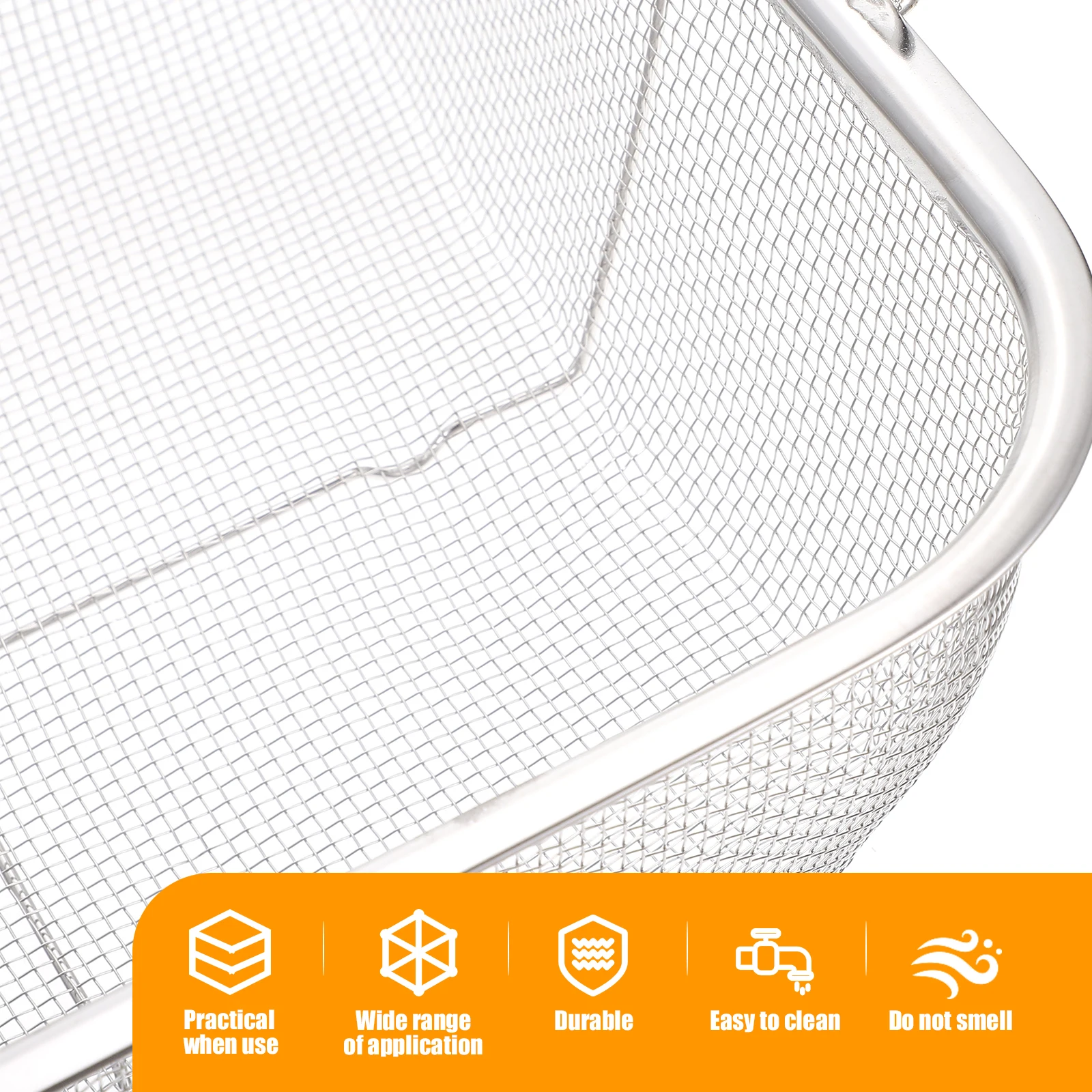 

Frying Stainless Steel Food Fried Basket Kitchen Fryer Tool Multi-Purpose Cooking Basket Fry Serving Strainer French Fries Dense