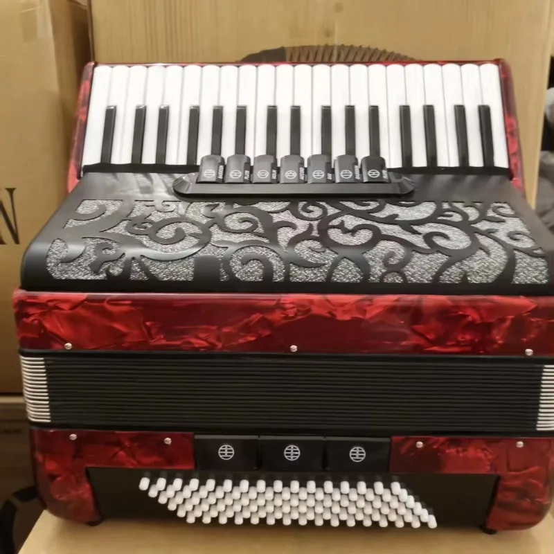 Professional Performance Test Grade  Chromatic Keyboard Accordion for Adults and Children Wood 37K96BS  Accordion  YM08-9637