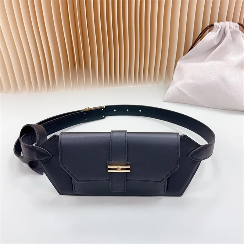 Good-looking New Cowhide Small Bag Affordable Luxury Fashion Crossbody Women's Bag Genuine Leather Women's Chest Bag Waist Bag