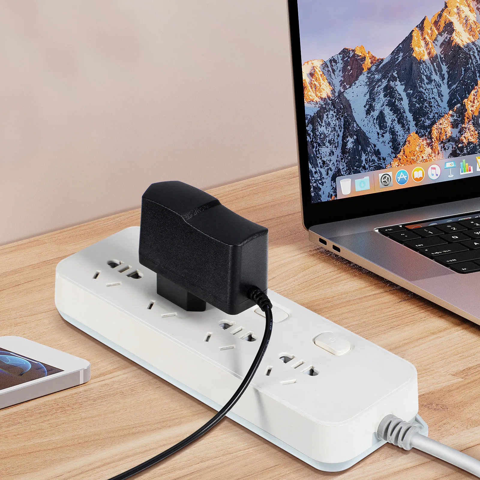 

Portable Power Adapter 5.5mm*2.1mm EU Plug 3V 1A DC Output Black Color Durable Plastic Metal Material Home Travel Use