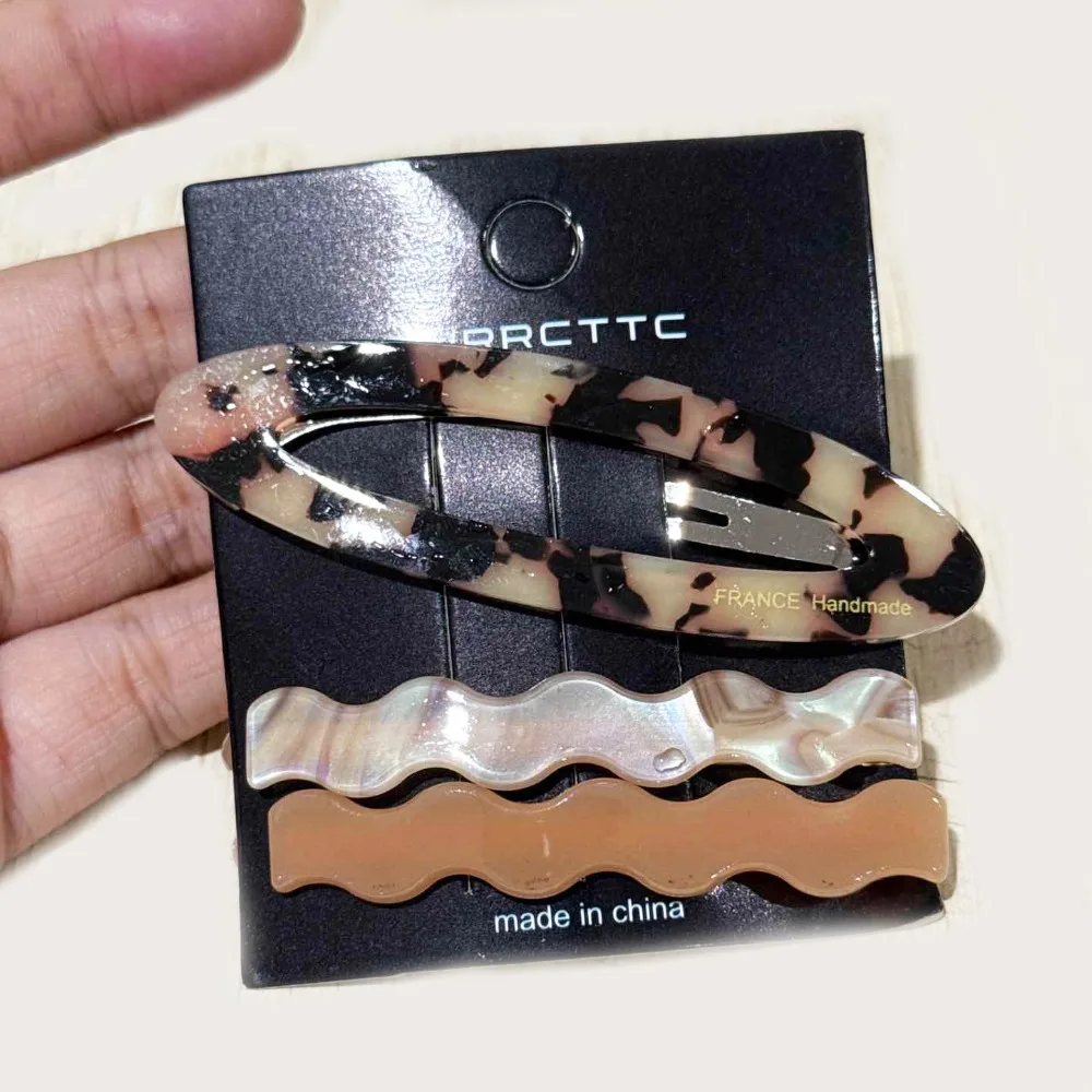 

Creative Alloy Acetate Hairpin Set Geometry Duckbill Clip Cute Hair Clip Barrettes Headwear Bangs Clip Girls