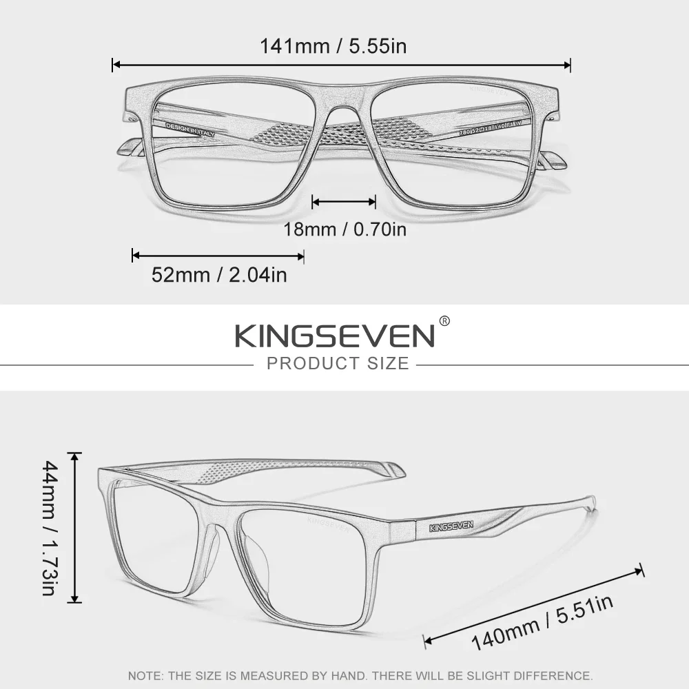 KINGSEVEN Anti-Blue Ray Large Glasses Men Women Computer Protective Blue Light Blocking Fashion Glasses view 5