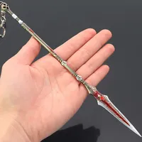 New 22cm God of War Spear Weapon Ragnarok Draupnir Metal Weapon Samurai Sword Backpack Keychain Collection Festival Gift Toy Kid