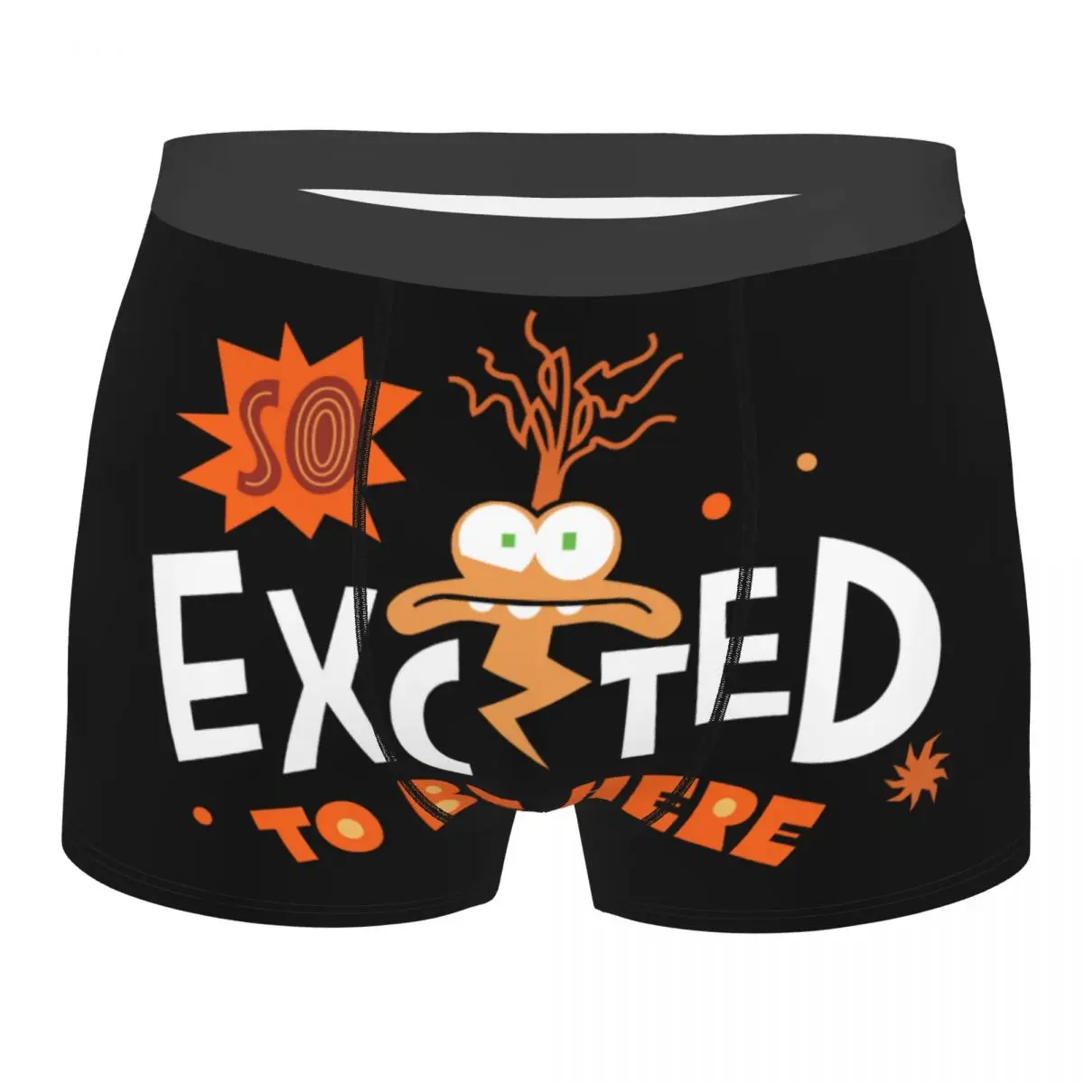 Custom Inside Out Anxiety Excited Underwear Male Printed Boxer Briefs Shorts Panties Breathable Underpants