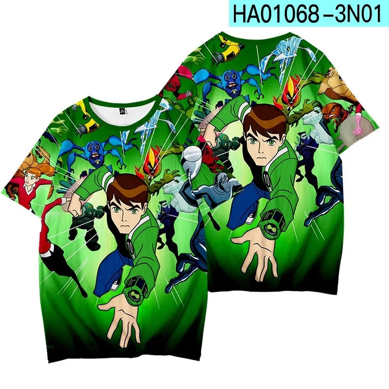 Cartoon Ben10 Alien Force 3D Printed T Shirt Women Men Summer Short Sleeve Top Kid Funny Cosplay Ben Tennyson Tees Shirt Costume