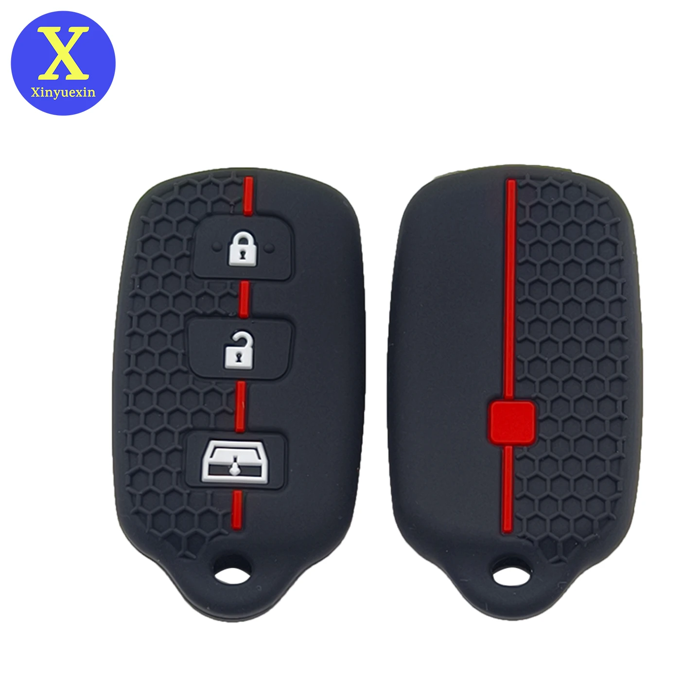

Силиконовый чехол для дистанционного ключа Xinyuexin для Toyota 4Runner Camry 3 + кнопка «панель», держатель для ключа, защитный аксессуар, 2 шт./лот