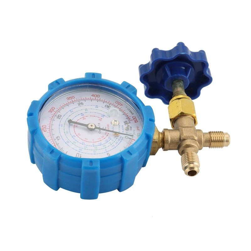 Meja pengisian pendingin 500Psi dengan katup On-Off, cocok untuk R22, R32, R410A